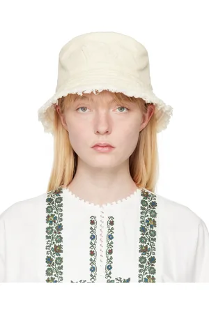 Uccio crochet leather-trimmed bucket hat