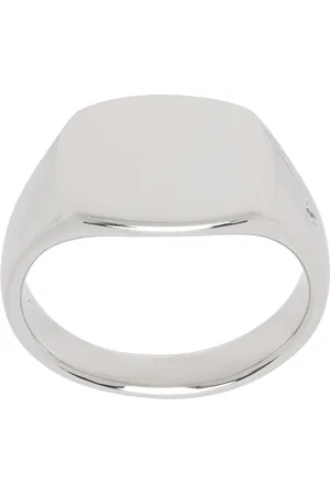 Tom Wood Vault Double Black Spinel slip-on ring - Silver