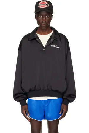 Rhude Black Vintage Rugby Polo