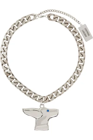 Chopova Lowena Silver Top Dog Necklace