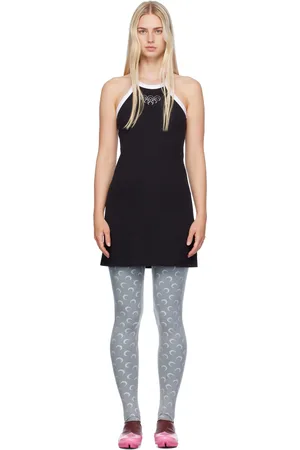 Marine Serre SSENSE Exclusive Black Ribbed Dress