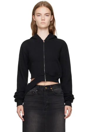 We11 Done Black Distressed Hoodie