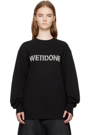 We11 Done Black Pearl Logo Long Sleeve T-Shirt
