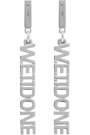 We11 Done Silver Lettering Earrings