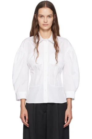 Simone Rocha White Corset Seam Shirt