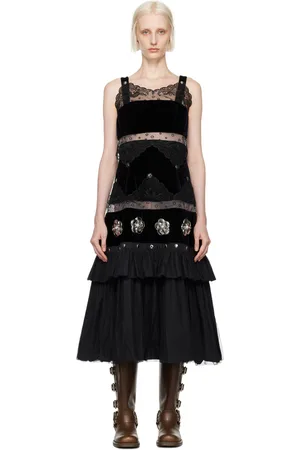 Chopova Lowena Black Combo Midi Dress