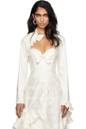 SUPER YAYA SSENSE Exclusive White Bolero Cardigan