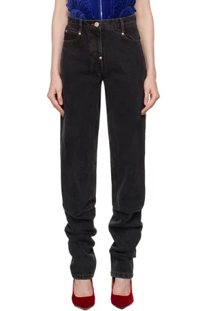 pushBUTTON Black Tuck Detail Pegged Jeans