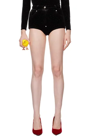 pushBUTTON Black Micro Shorts