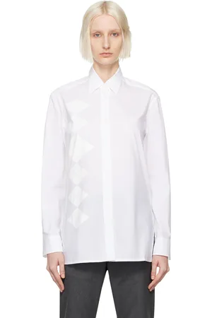 OPEN YY White Argyle Button Down Shirt