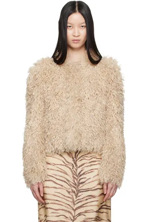 Isabel Marant Off-White Faustine Faux-Fur Jacket