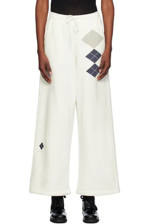 OPEN YY White Argyle Wide Sweatpants