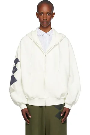 OPEN YY White Argyle Box Hoodie