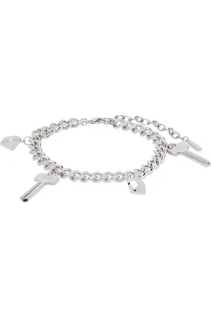 We11 Done Silver Key Charm Chain Bracelet
