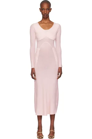 Isa Boulder Pink Sweetheart Long Sleeve Maxi Dress