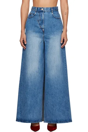 pushBUTTON Blue Wide Denim Maxi Skort