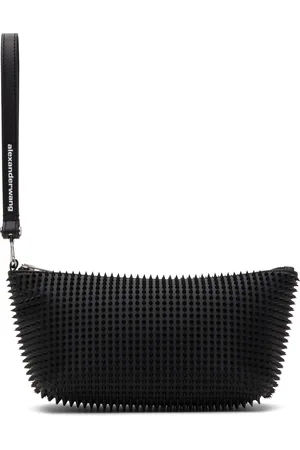 Alexander Wang Black Heiress Wristlet Zip Pouch
