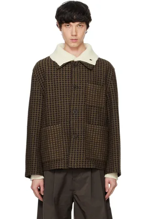 AMOMENTO Brown Jacquard Pocket Jacket