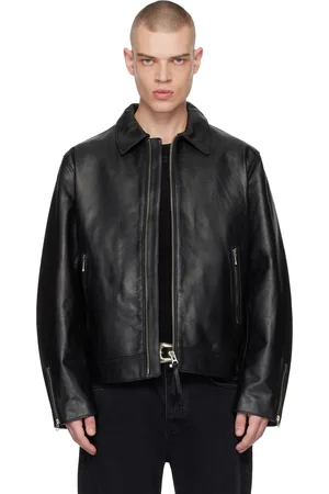 Nudie Jeans Black Eddy Rider Leather Jacket