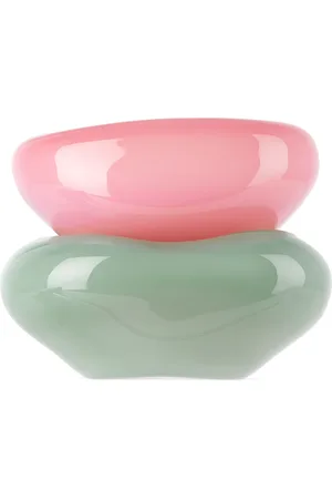 Helle Mardahl Pink & Green Candy Dish Set