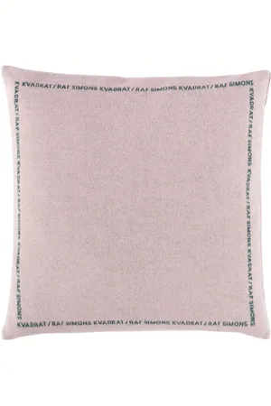 RAF SIMONS Pink Double Face Wool Cushion