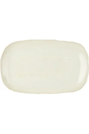 Jars Céramistes Off-White Plume Rectangular Plate