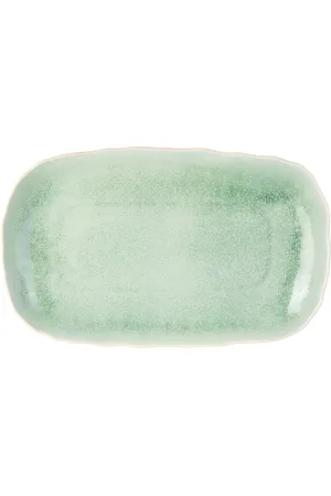 Jars Céramistes Blue Plume Rectangular Plate