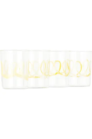 Niko June Yellow Soft Serve Drinking Glass Set, 4 pcs