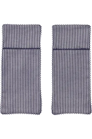 Gohar World Navy Opaline Cutlery Pouch Set