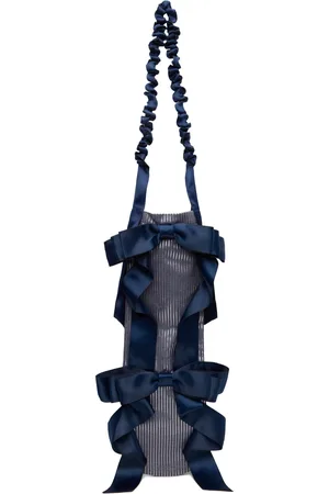 Gohar World Blue Baguette Bag