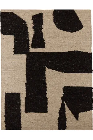 Ferm Living Off-White & Brown Piece Rug