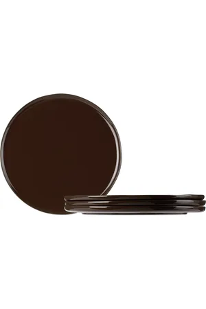 THE CONRAN SHOP Brown Luna Dinner Plate Set, 4 pcs