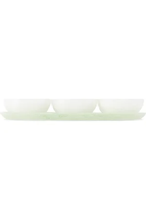 THE CONRAN SHOP White & Green Pamana Dipping Dish Set