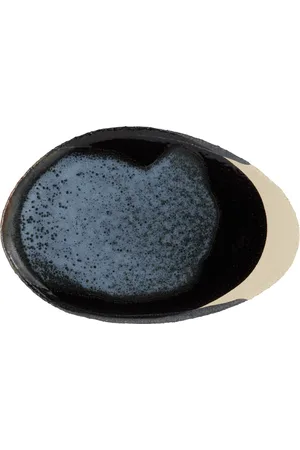 Jars Céramistes Blue & Black L Wabi Oval Plate