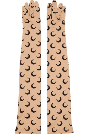 Marine Serre Beige Regenerated All Over Moon Gloves