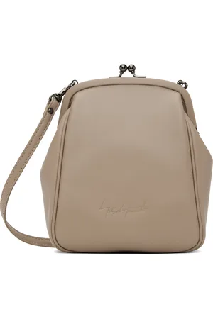 YOHJI YAMAMOTO Taupe Clasp Shoulder Bag