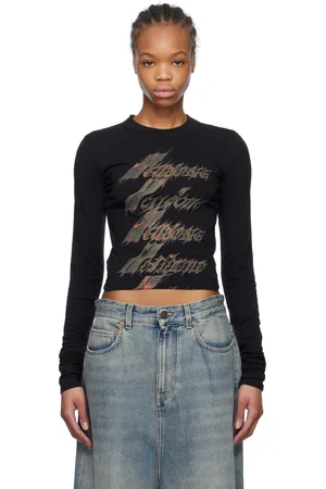 We11 Done Black Spark Long-Sleeved T-shirt