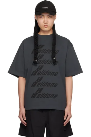 We11 Done Gray Front Logo T-shirt
