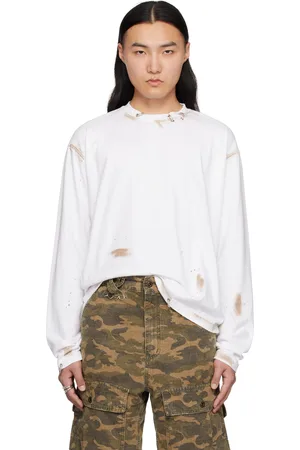 We11 Done White Pierced T-shirt