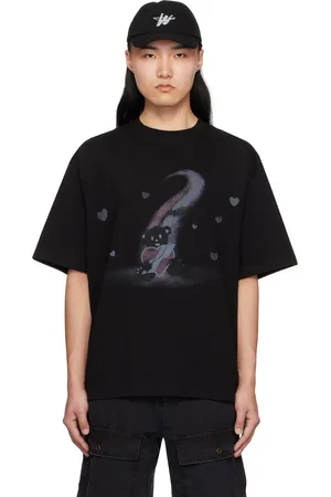 We11 Done Black Teddy Bear Print T-shirt