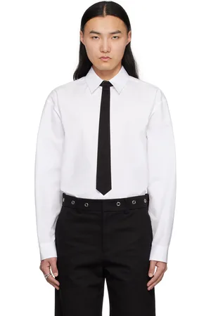 We11 Done White Necktie Shirt