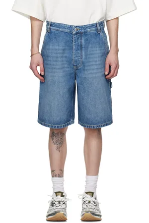 Bottega Veneta Blue Vintage Cargo Denim Shorts