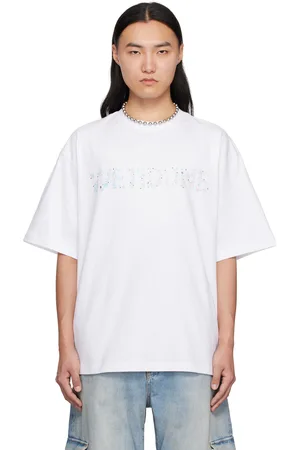 We11 Done White Sparkle Logo T-shirt