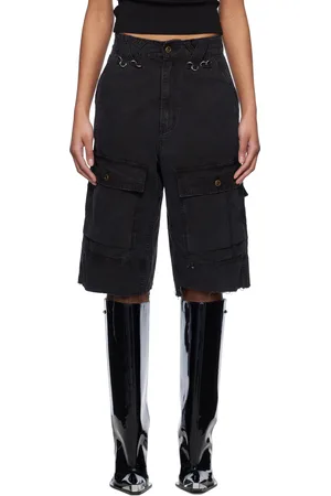 We11 Done Black Military Vintage Shorts