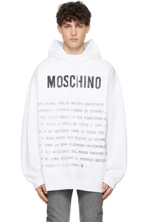 Moschino White Message Hoodie