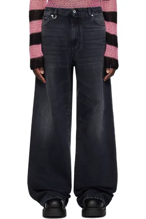 We11 Done Black Oversized Jeans