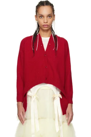 Simone Rocha Red Open Back Cardigan