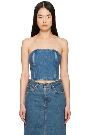 WARDROBE.NYC Blue Tube Denim Top