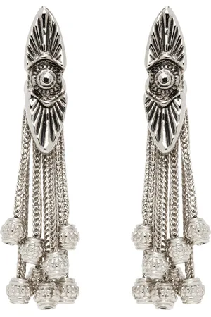 TOGA PULLA Silver Metal Motif Earrings