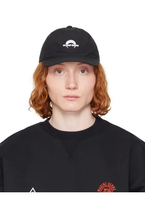 Marine Serre Black Recycled Nylon Baseball Cap